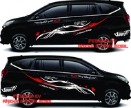 stiker cutting mobil sigra hitam sport stiker cutting mobil sigra terlaris