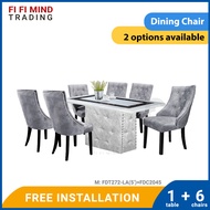 Lucida Marble Dining Set/ Marble Dining Table/ Meja Makan 6 Kerusi/ Meja Makan Marble/ Meja Makan Set