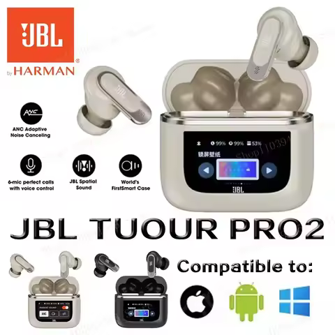 Original JBL Tour PRO 2 True Wireless Bluetooth Earphones Stereo Earbuds sports Headphones with Smar