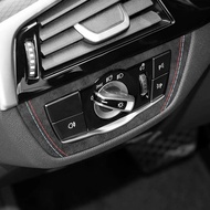 BMW 5er G30 G38 6GT G32 Car Headlight Switch Button Light Control Panel Trim Sticker Made of Alcanta