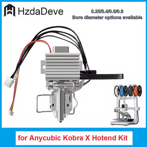 0.25 0.4 0.6 0.8MM Kobra X Hotend Heating Assembly Kit Hot End Ceramic Zirconia Heat Sink with Strai