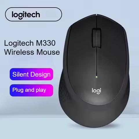 Original Logitech M330 Mouse | SilentTouch Tech 90% Noise Reduction | 2.4G USB Receiver | For Office