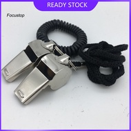 FOCUS Super Loud Sports Whistle Outdoor Activities Whistle Super Loud Stainless Steel Referee Whistle with Lanyard Lightweight Anti-rust Sports Training Whistle for Outdoor Use