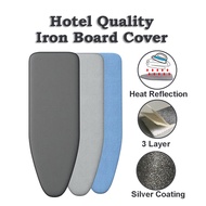 Hotel Quality Adjustable Non-Slip Tabletop Silver Coated Ironing Board Cover Thick Pad Reflect Heat 