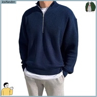 ksifwvbn Stand-up Collar Sweater Loose Fit Sweater Mens Fall Winter Half Zip Stand Collar Sweater Ca