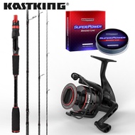 KastKing Fishing Rod and Reel Combo Set Max Steel Portable 4 Sections Fishing Rod with Brutus Spinining Reel and SuperPower 137m PE Braided Fishing Line for Freshwater Salwater Bass Pike Fishing