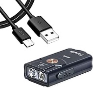 Fenix E03R Keychain Flashlight, Rechargeable 260 Lumen for EDC with Auxiliary Red Light and LumenTac