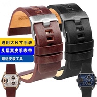 Suitable for DZ4344 4323 1657 4318 Large Dial Men's Genuine Cowhide Watch Strap 28 30 32mm Accessori