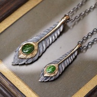 黃金孔雀羽毛吊墜 (不含項鍊)