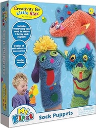 Creativity for Kids My First Sock Puppets - Hand Puppets for Kids - Mess Free and Travel Friendy
