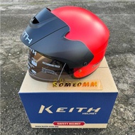 KEITH Cruiser Helmet Topi Keledar Separuh Safety Smoke Tinted Visor Half Cut Steng SGV Visorex KH HE