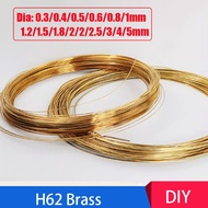 H62 Brass Wire Brass Bar Round Bare Wire Jewelry / Craft DIY Cutting Dia 0.3/0.4/0.5/0.6/0.8~5mm