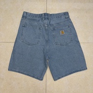 Carhartt WIP BRANDON กางเกงยีนส์ขาสั้นทรงหลวมล้างคาร์ดาร์ทสั้น