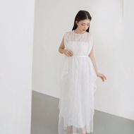 Aura label - Florence Dress White Dinner Dress Elegant Dress Woman