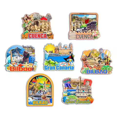 Gran Canaria Bilbao Canaria Cuenca Canaria SPAIN Fridge Magnet Travel Souvenir Gift Handmade Decorat