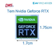 1 PCS Nvidia Geforce RTX Graphics LOGO STAMP 1.7*1.7cm - Graphic card logo STICKER for Laptop PC - S
