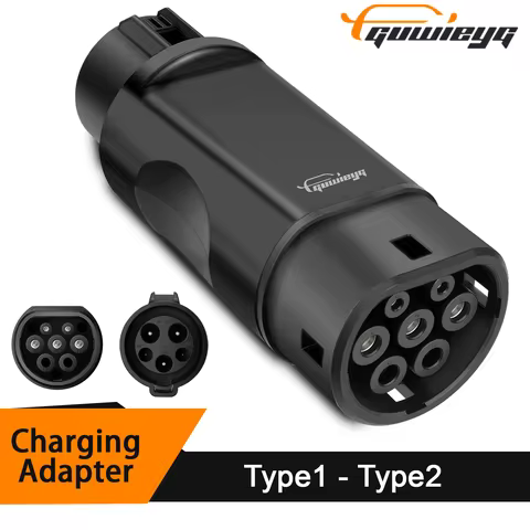 Type1 to Type2 EV Charger Adapter 32A EV Charger Connector SAE J1772 Socket Type 1 To Type 2 Adapter