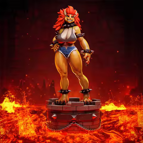 1/24 Scale FUTA Grey Resin 3D Printed Model NSFW Unassembled Unpainted Wild Lion Queen Statue Collec