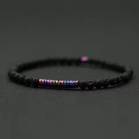 2024 Antique Natural Stone Bracelet Men Women 4mm Small Beaded Braclet Meditation Yoga Braslet Map T