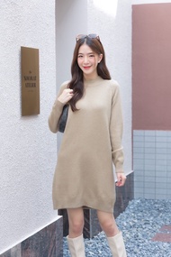 W27 Winter minimal dress ( เดรสไหมพรม )