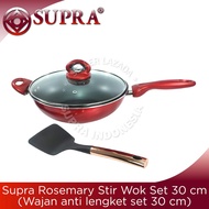 Supra Rosemary Wajan / Stir Wok Set 30 cm / Pengorengan / Anti Lengket