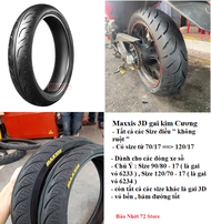 Vỏ Maxxis 3D kim cương Size 70 đến 140/17 gắn Exciter Winer Raider xe số Size 17 " Không Ruột "