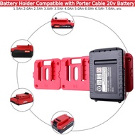 10 Pack Battery Holder Compatible with Porter Cable 20v Battery, Wall Mount Holder with 20 Screws fo