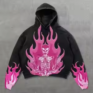 Oversize 3D Graphic Hoodie Streetwear Polyester Unisex S-6XL Black Trendy Y2K Fashion HipHop Clothin