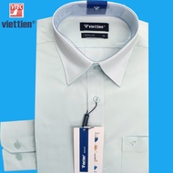 Viettien - Áo sơ mi nam dài tay việt tiến màu xanh ngọc mới-RUBY 440k