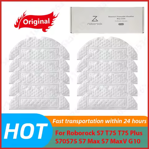 Disposable Vibrating Mop for Roborock S7, T7S, T7S Plus, MaxV, S7 MaxV Plus, S7 MaxV Ultra Robot Vac
