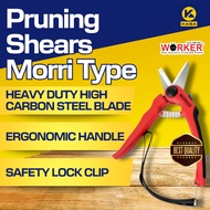 Worker Pruning Shears [Morri Type] 195mm / Heavy Duty Garden Cutter Gunting Dahan Pokok [Kasa Hardwa