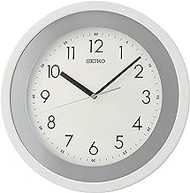 SEIKO Clocks QXA812WRH Disco White and Silver Tone 14 Inch Acrylic Easy Read Round Hanging Time Keeper Wall Clock