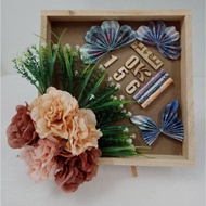 Mas Kahwin Kayu Siap Gubah Bunga Peony