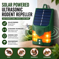 Solar & USB Powered Animal Repeller, Outdoor Waterproof Ultrasonic Variable Frequency Rat Repellent