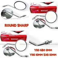 GBO/J/VESPA C70 Y110 EX5Y80 8MM 10MM PETAK SIDE MIRROR BULAT HONDA C70 C70Z FRAME GB6 C100 C50 EX5