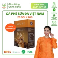 Cà Phê Sữa Đá Việt Nam ADORÉ 1890 Cafe Hòa Tan Vị Truyền Thống Đậm Đà Hộp 400g (20gr x 20 gói)
