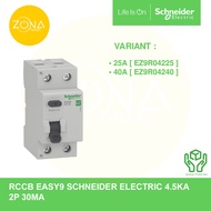 RCCB RCBO SCHNEIDER EASY9 2 PHASE 2P 30MA 25A 40A EZ9R04225 EZ9R04240