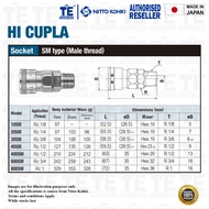 NITTO KOHKI SM Type Pneumatic Air Quick Coupler (HI CUPLA 20 SM, 30 SM, 40 SM)