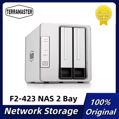 TerraMaster F2-423 NAS 2 Bay Network Storage Server Cloud Intel Quad Core CPU 4GB RAM DDR4 NAS Serve
