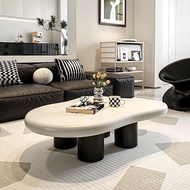 Household Simple Cream Coffee Table Nordic Tea Table Small Apartment Living Room Modern Irregular Su