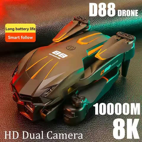 New D88 Drone 8K HD Dual Camera Professional Aerial Photography Optical Flow Hovering Gesture Shooti