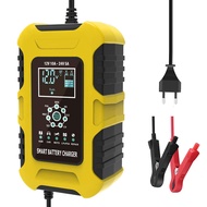 รับประกัน FOXSUR เครื่องชาร์จแบตเตอรี่ 12V10A 24V5A 6-180 Ah แอมป์ (7ระบบ)รุ่นสมาร์ทชาร์จ พร้อมจอ LE