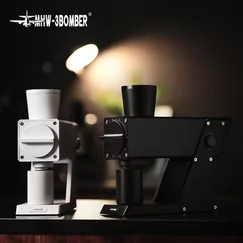 MHW-3BOMBER F74 Navigator Electric Grinder Flat Burr Set Coffee Grinder with 90 Stepless for Espress
