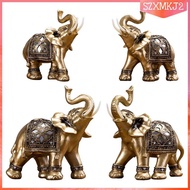 [szxmkj2] Resin Elephant Statue, Fengshui Golden Elephant Statue