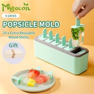 Migecon Ice Cream Mould Popsicle Mould Reusable DIY Ice Cream Maker 8 Grids per set Silicone Material