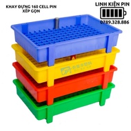 Khay đựng 160 cell pin 18650 xếp gọn