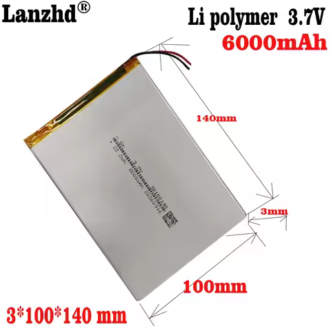 1-10pcs 3.7v Li Polymer lithium battery 30100140 6000mAh For Teclast M40 love landing PDA smart tabl