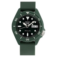 [Watchspree] Seiko 5 Sports Automatic Dark Green Silicone Strap Watch SRPG83K1