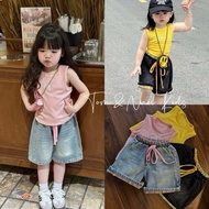 S422-[tomnaukid] Alo shirt and jeans Set for girls size 8-30Kg