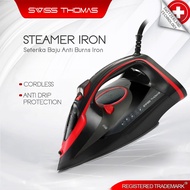 Swiss Thomas 2400W Electric Ceramic Soleplate Garment Steam Iron Sprayer Steamer Clothes Brush / Set